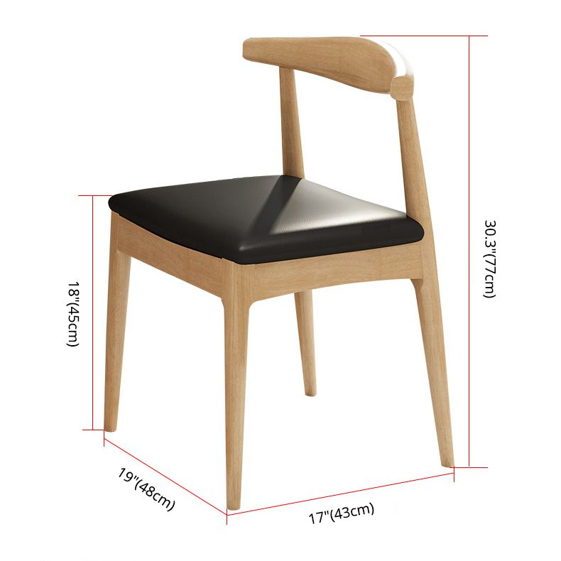 Contemporary Style Rubberwood Chair Set Open Back Side Kitchen Dining Room Chairs Clearhalo ' kitchen&dining_furn' 'Dining Chairs' 'Dining Tables & Seating' 'dining_chair' 'furn' 'furn_dining_chair' 'Furniture' 'furniture_dining_chair' 'Kitchen & Dining Furniture' 'kitchen' 1200x1200_d9b3eadc-037e-4340-b838-ab5edc7e64b9
