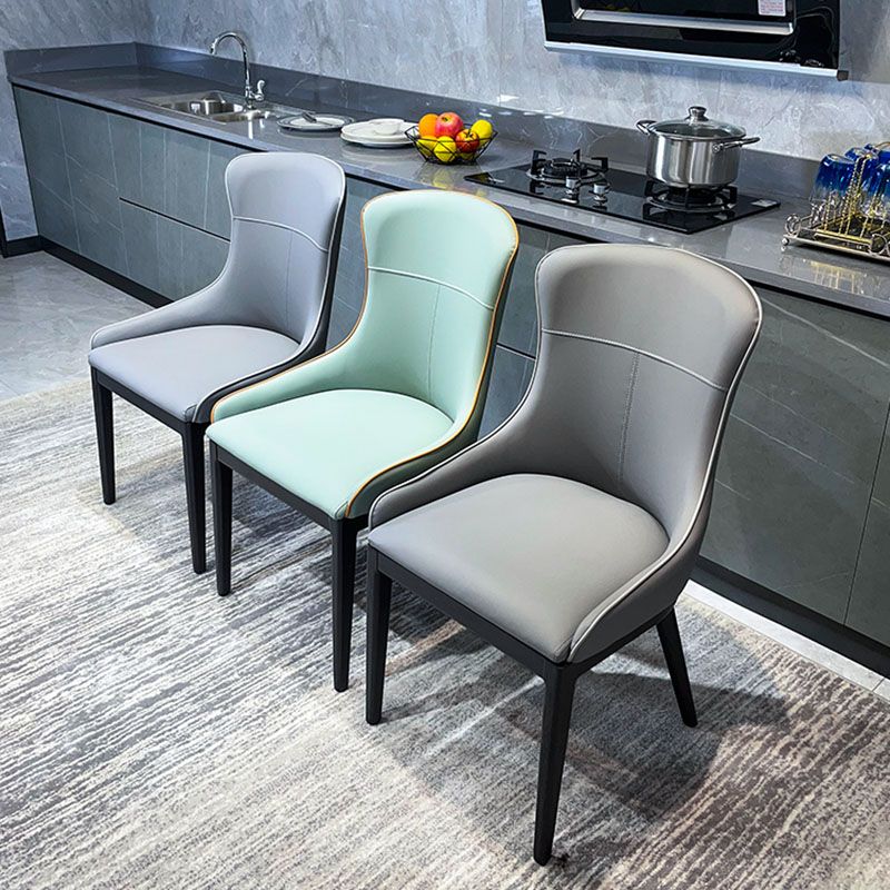 Modern Style Wood Parsons Chair Upholstered Dining Side Chair with Clearhalo 'Dining Chairs' 'Dining Tables & Seating' 'dining_chair' 'furn' 'furn_dining_chair' 'Furniture' 'furniture_dining_chair' 'Kitchen & Dining Furniture' 1200x1200_d9b492b9-ea90-492e-917c-5c10630e17d1