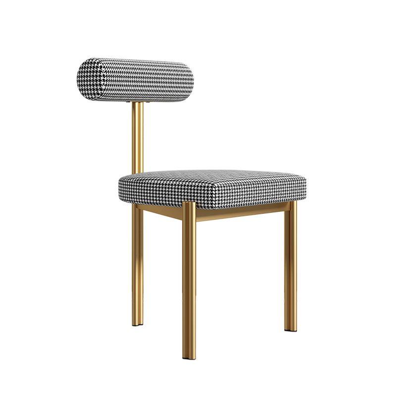 Upholstered Armless Dining Chairs Nordic Style Low Back Side Chair for Dining Room