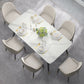 Modern Sintered Stone Table Set of 5/7 with Rectangle White Table Dining Set with PU Leather Chairs Clearhalo 'Dining Room Sets' 'Dining Tables & Seating' 'dining_room_set' 'furn' 'furn_dining_room_set' 'Furniture' 'furniture_dining_room_set' 'Kitchen & Dining Furniture' 'kitchen&dining_furn' 'kitchen' 1200x1200_d9b4d1f6-384b-4a95-9d45-e1b2c2bc95be