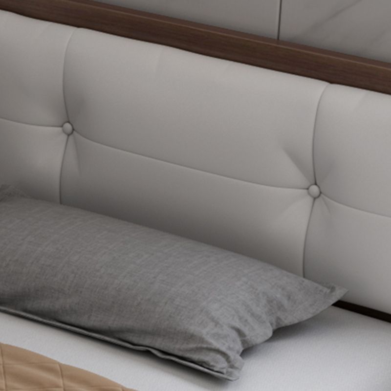 35.43 "lit de panneau scandinave avec tête de lit à bas profil rembourré