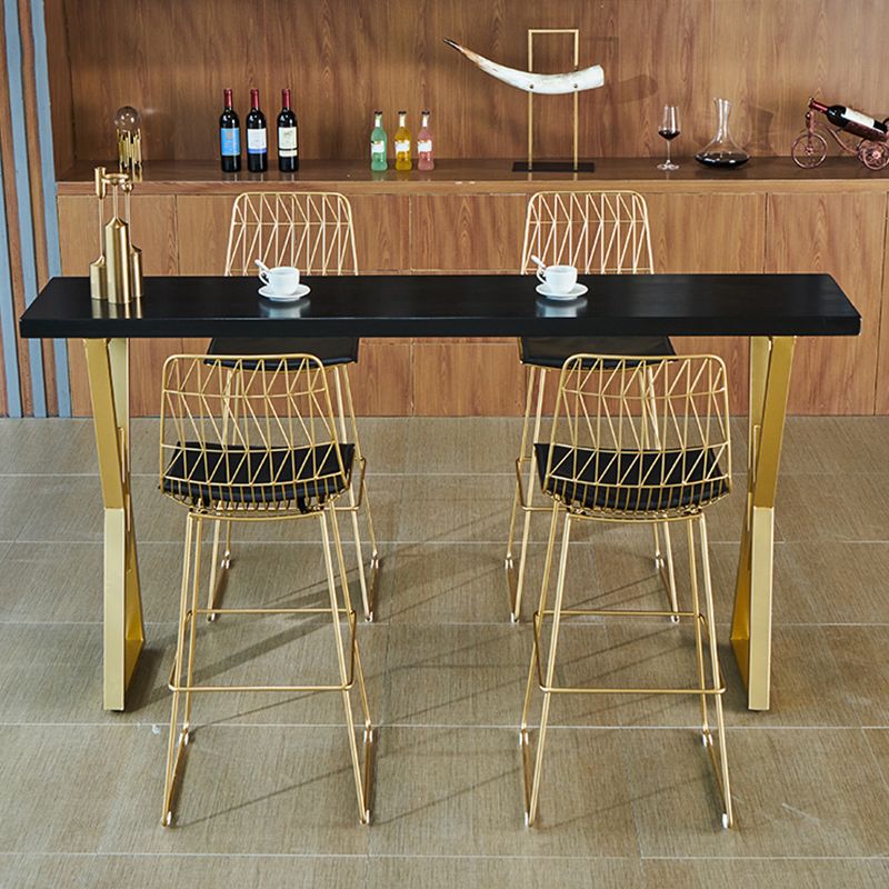 Set tavolo da bar in legno massello stile moderno Set da pub rettangolare da 1/2/5 pezzi per interni