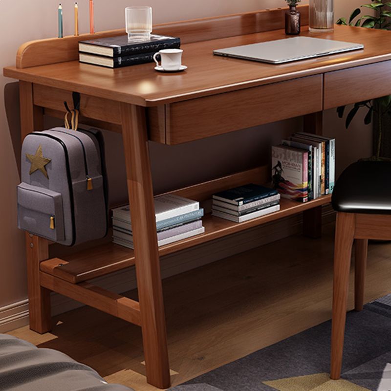 Rectangular Shaped Home Working Table Wood Writing Desk in Brown/White/Natural Clearhalo 'furn' 'furn_office_desk' 'Furniture' 'Office Desks' 'Office Furniture' 'office_desk' 1200x1200_d9b5bcc1-215f-4f82-a0d1-d9f37088f38b