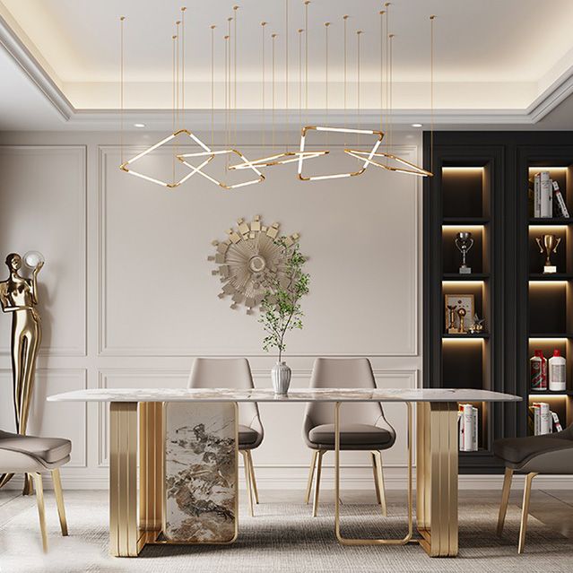 Luxury Style Sintered Stone Dining Table Double Pedestal Base Rectangle Table Clearhalo ' dining_table' 'Dining Tables & Seating' 'Dining Tables' 'furn' 'furn_dining_table' 'Furniture' 'furniture_dining_table' 'Kitchen & Dining Furniture' 'kitchen&dining_furn' 'kitchen' 'kitchen_dining_table' 1200x1200_d9b69785-c157-4785-adcc-64efa3ed6c90