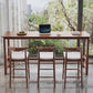 Contemporary Indoor Bar Dining Table Rectangle Trestle Wood Bar Table