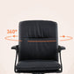 Black Modern Leather Office Chair Adjustable Seat Height Fixed Arms with Wheels Clearhalo 'furn' 'furn_office_chair' 'Furniture' 'Office Chairs' 'Office Furniture' 'office_chair' 1200x1200_d9b7aaec-62b4-4e38-b0cd-d540a924ac0c