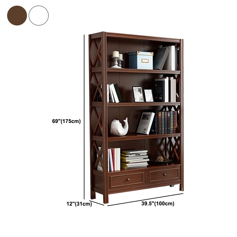 Libreria in stile rettangolo in legno massiccio