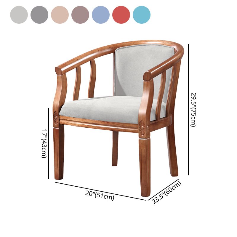 Traditional Wood Dining Armless Chair Linen Fabric Dining Chair for Restaurant Clearhalo ' kitchen&dining_furn' 'Dining Chairs' 'Dining Tables & Seating' 'dining_chair' 'furn' 'furn_dining_chair' 'Furniture' 'furniture_dining_chair' 'Kitchen & Dining Furniture' 'kitchen' 1200x1200_d9b9b8f1-7100-4041-9bc8-8706377c2e25