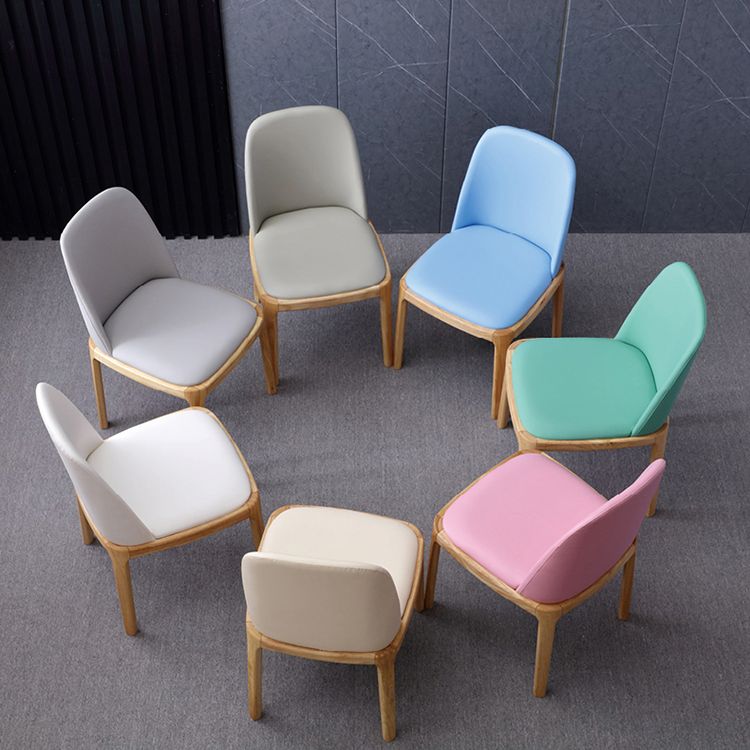 Scandinavian Home Side Chair Parsons Back Wood Armless Dining Room Chair Clearhalo ' kitchen&dining_furn' 'Dining Chairs' 'Dining Tables & Seating' 'dining_chair' 'furn' 'furn_dining_chair' 'Furniture' 'furniture_dining_chair' 'Kitchen & Dining Furniture' 'kitchen' 1200x1200_d9bb233b-cc7b-4a72-9d3f-ab16bccc0d89