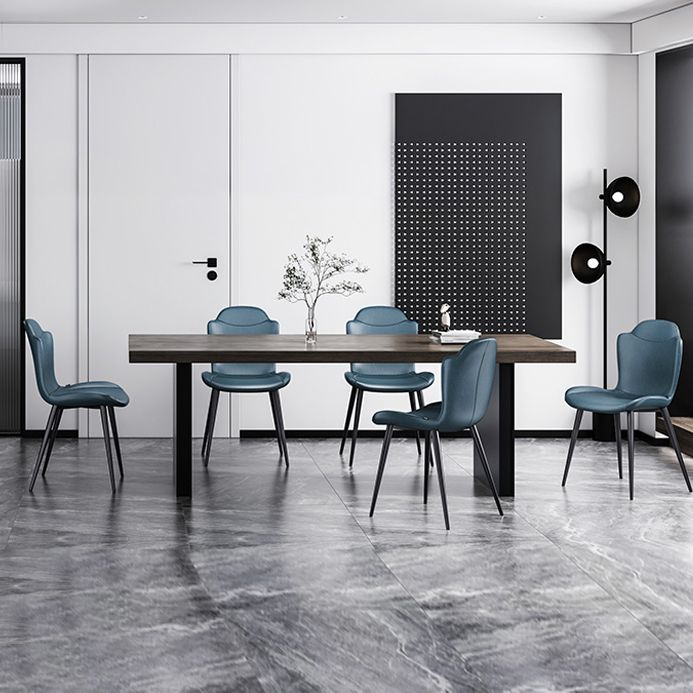 Modern Design Leather Dining Arm Chairs Wingback Parsons Side Chair for Kitchen Clearhalo ' kitchen&dining_furn' 'Dining Chairs' 'Dining Tables & Seating' 'dining_chair' 'furn' 'furn_dining_chair' 'Furniture' 'furniture_dining_chair' 'Kitchen & Dining Furniture' 'kitchen' 1200x1200_d9bbd5e7-ea28-4233-9067-8e6adb241a52