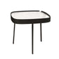 Glam Table basse ovale/carrée en fausse pierre à 3 pieds