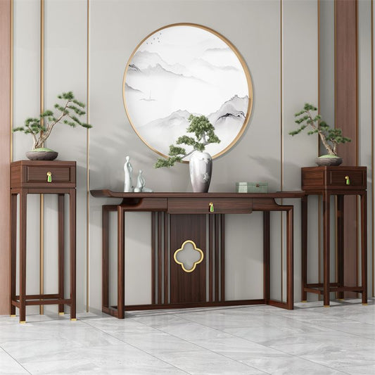 Rectangle Shape Contemporary Console Table Brown Console Sofa Table