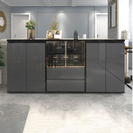 Armadi glam pranzo buffet a 2 porte di vetro a buffet sideboard