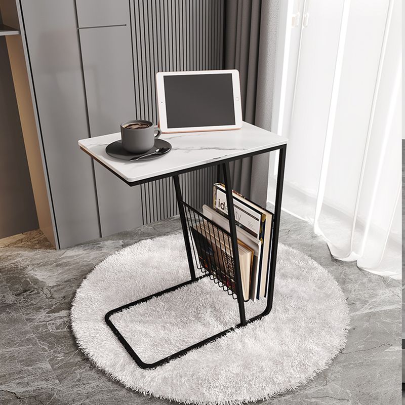 Mesa nocturna de almacenamiento industrial de hierro de 1Shelf de hierro, 24 "de alto