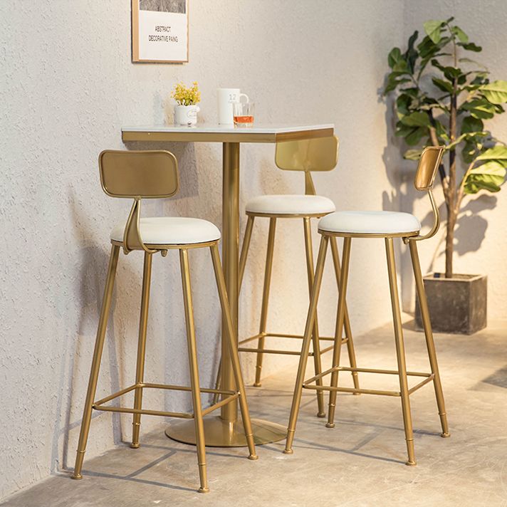 Artificial Marble Bar Table Glam Style Gold Base Bistro Table for Coffee Shop Clearhalo 'Bar Furniture' 'Bar Tables' 'bar_tables' 'Furniture' 'furniture_bar_tables' 'Kitchen & Dining Furniture' 1200x1200_d9c0b8c8-8d32-4332-8635-d7cf1de74e5f