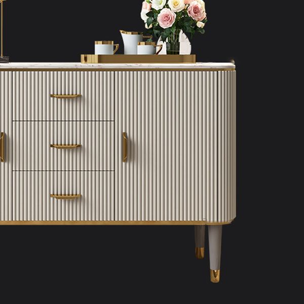 Luxury Style Sideboard 32-inch Height Stone Top Cupboard for Kitchen Clearhalo 'buffet_sideboard' 'Buffets & Sideboards' 'furn' 'furn_buffet_sideboard' 'Furniture' 'Kitchen & Dining Furniture' 1200x1200_d9c17e8a-2ec3-4e0e-b05f-a586dae148c3