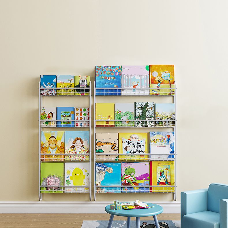 Modern Style Bookshelf Wall Mounted Metal Bookcase for Kid Room Clearhalo 'Bookcases' 'furn' 'furn_bookcases' 'Furniture' 'furniture_bookcases' 'Office Furniture' 1200x1200_d9c1bbc4-0452-4883-9737-b342c0a7d004