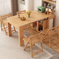Modern Rectangle Wooden Dining Room Table for Small Space with Storage