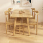 Modern Rectangular Dinner Table Wooden Tabletop with Metal Legs