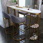 Industrial Black Iron Bar Table Faux Marble White Specialty Top 41.3"H Bistro Table Clearhalo 'Bar Furniture' 'Bar Tables' 'bar_tables' 'furn' 'furn_bar_tables' 'Furniture' 'furniture_bar_tables' 'Kitchen & Dining Furniture' 1200x1200_d9c3a5e4-6fe3-4092-9df8-dbf4d077c25a