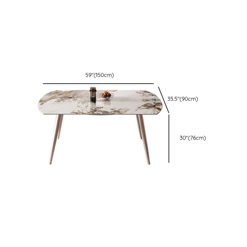 Extendable Dining Table Sintered Stone Dinner Table for Dining Room
