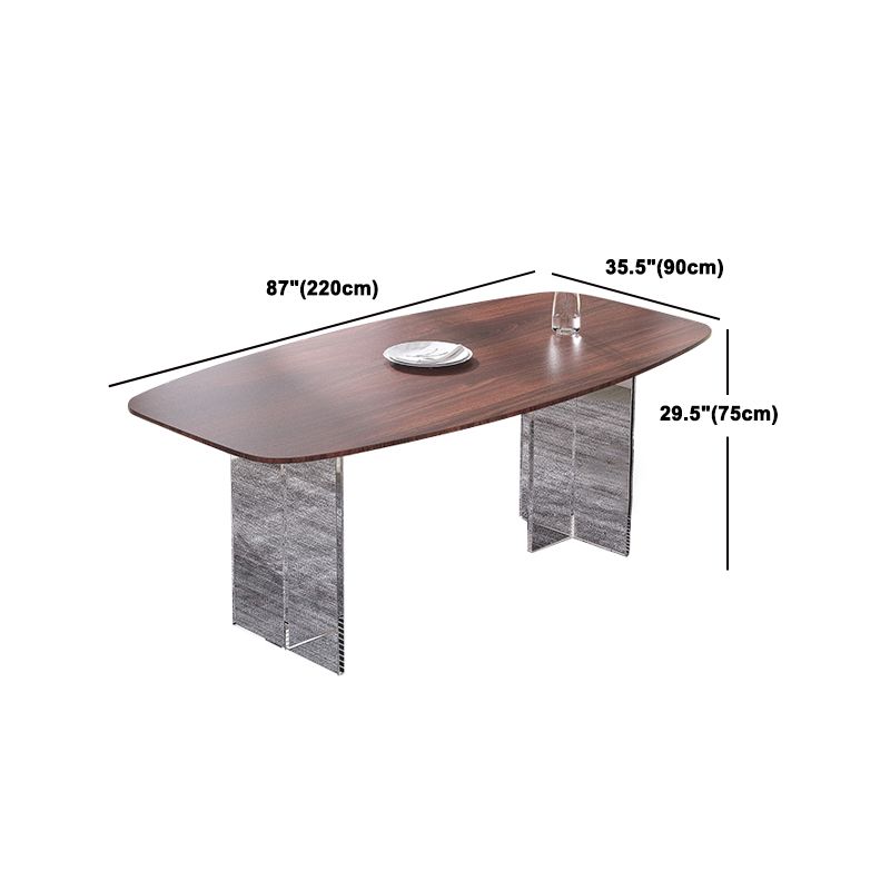Contemporary Dining Set 1/2/4/5/6/7 Pcs Rectangle Dining Table with Windsor Chairs Clearhalo 'Dining Room Sets' 'Dining Tables & Seating' 'dining_room_set' 'furn' 'furn_dining_room_set' 'Furniture' 'Kitchen & Dining Furniture' 1200x1200_d9c670a4-002d-4368-a319-4dd4cb014b1d