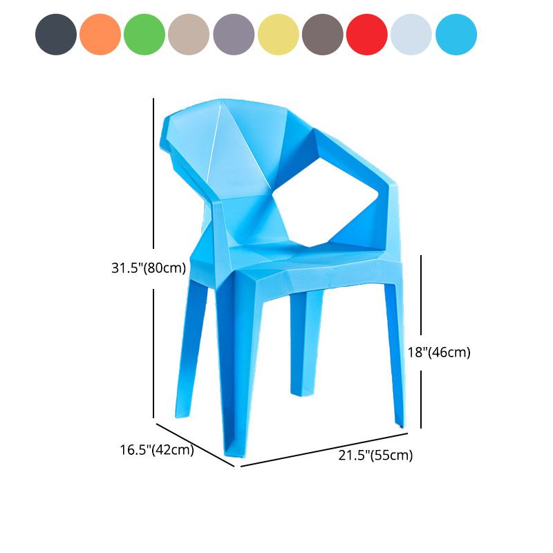 Modern Style Stackable Chairs Dining Arm Chair with Plastic Legs for Kitchen Clearhalo ' kitchen&dining_furn' 'Dining Chairs' 'Dining Tables & Seating' 'dining_chair' 'furn' 'furn_dining_chair' 'Furniture' 'furniture_dining_chair' 'Kitchen & Dining Furniture' 'kitchen' 1200x1200_d9c67ff2-e045-47e5-84c3-300c516667a7