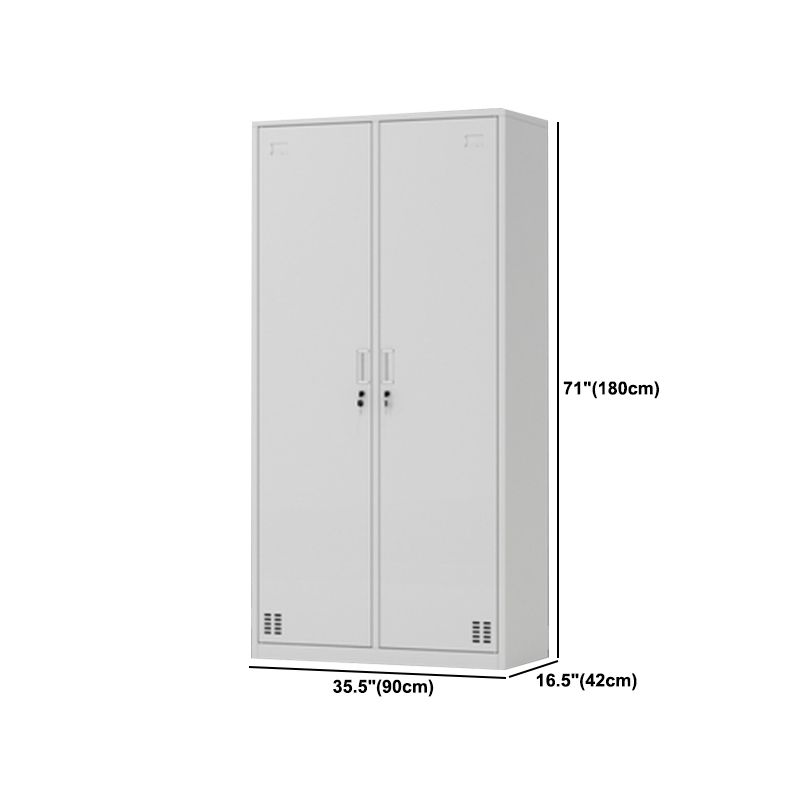 Contemporary Style Wardrobe Armoire Metal Wardrobe Closet with Locks Clearhalo 'Armoires & Wardrobes' 'armoires_wardrobes' 'Bedroom Furniture' 'furn' 'furn_armoires_wardrobes' 'Furniture' 1200x1200_d9c74523-ad35-4ba0-b8c4-247cfab743f2