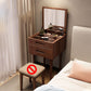 Set di vanità a fogli mobili in legno massiccio set di sgabelli da scrivania a specchio