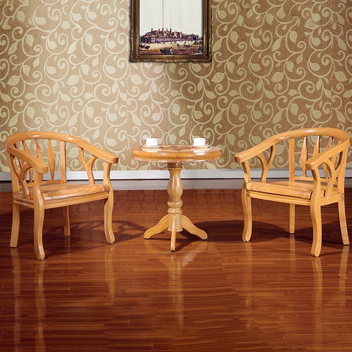 Sedia da pranzo tradizionale sedia a braccio da pranzo in legno massiccio per hotel