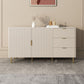 Moderner Stil weißer Sideboard Tabelle 33,5 "Hochbuffet mit Schubladenspeichern