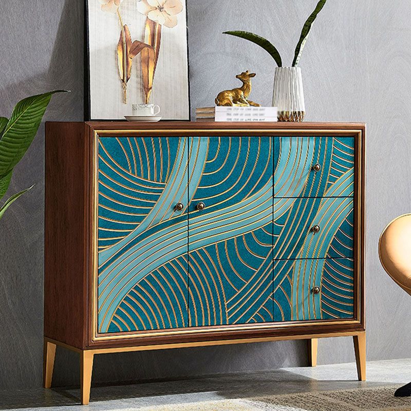 Luxurious Buffet Table Gold Frame Multi Drawer Dining Table for Living Room Clearhalo 'buffet_sideboard' 'Buffets & Sideboards' 'Furniture' 'furniture_buffet_sideboard' 'Kitchen & Dining Furniture' 1200x1200_d9caca65-2170-4e33-b17a-93711fcd3cac