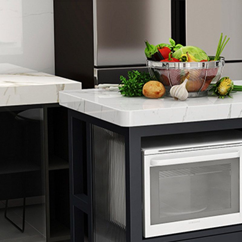 Table à manger de table de cuisine table de préparation moderne avec armoire de rangement