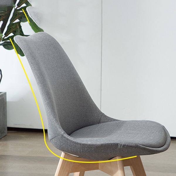 Scandinavian Bedroom Upholstered Side Chair Matte Finish Parsons Dining Chair Clearhalo ' kitchen&dining_furn' 'Dining Chairs' 'Dining Tables & Seating' 'dining_chair' 'Furniture' 'furniture_dining_chair' 'Kitchen & Dining Furniture' 'kitchen' 1200x1200_d9cbabd7-c24a-43c4-b822-32a0df6e4439