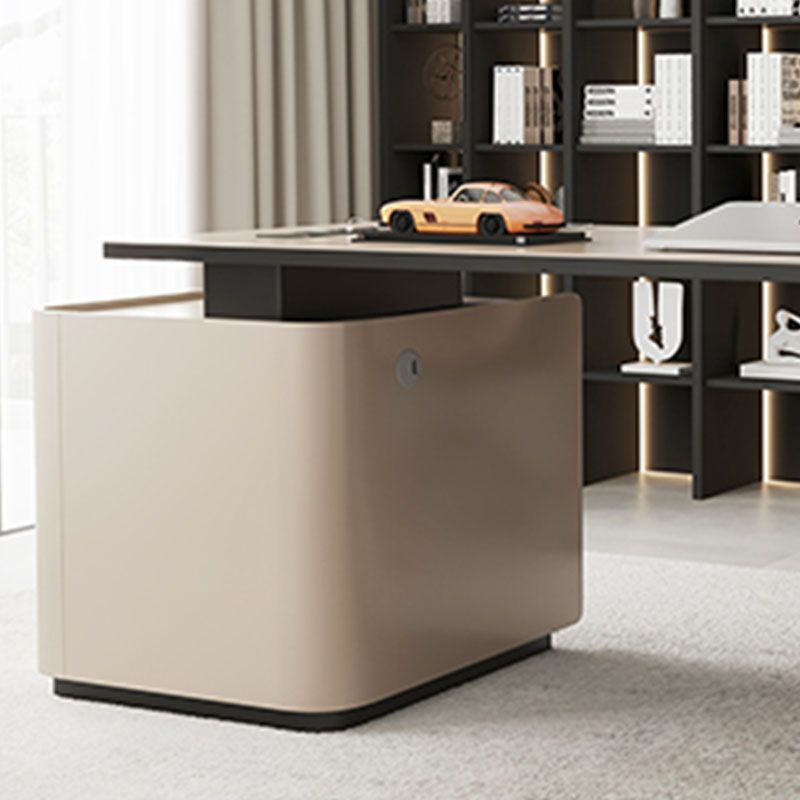 Rectangular Shaped Office Desk Wood with 3 Drawers for Office Clearhalo 'furn' 'furn_office_desk' 'Furniture' 'Office Desks' 'Office Furniture' 'office_desk' 1200x1200_d9cbedc8-1ffd-4843-aeb1-84d592130811