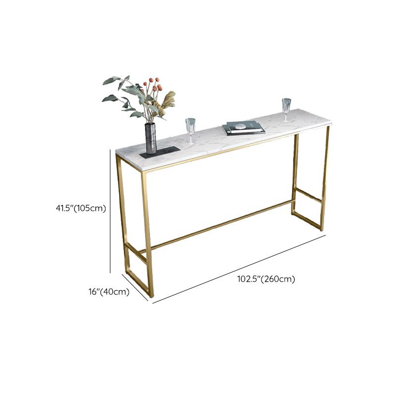 Glam Style Bartafel Bistrotafel met kunstmarmeren blad en gouden onderstel