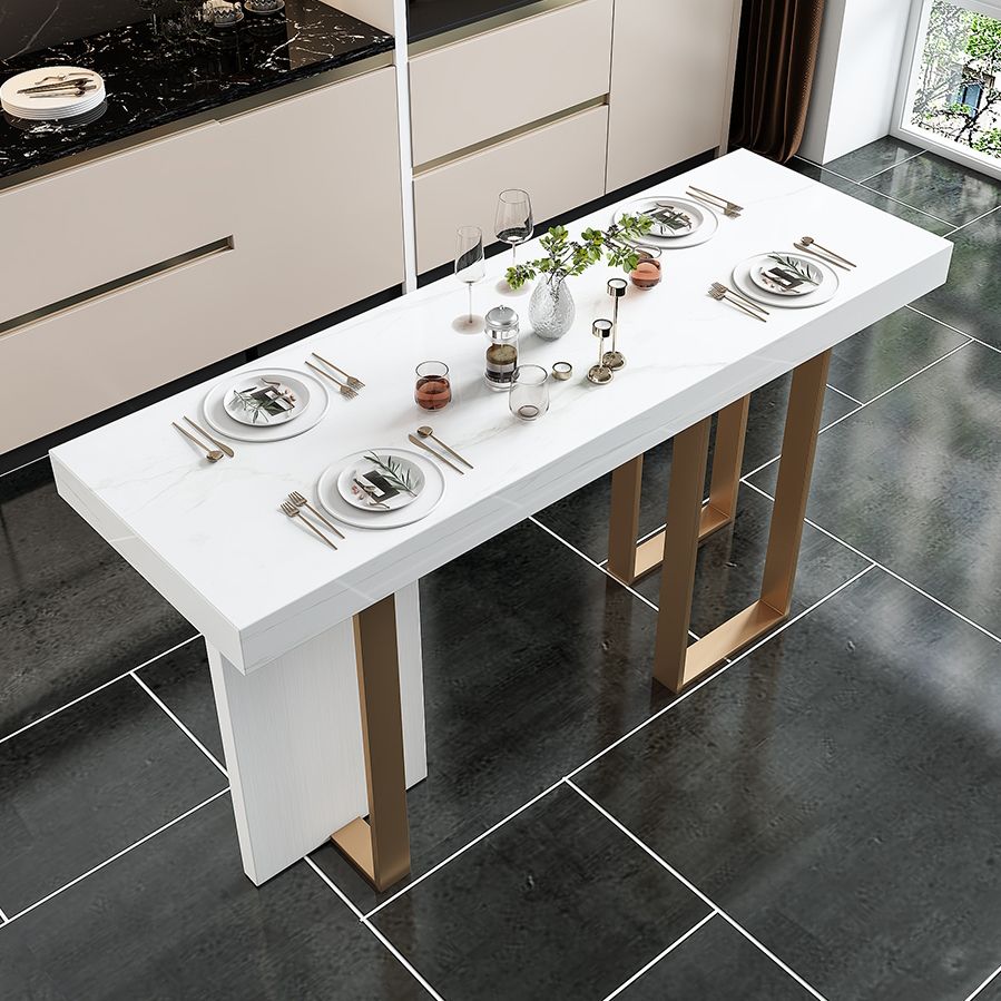 Glam Rectangle Bar Table Set 1/5 Pcs Faux Marble Bar Table Set Clearhalo 'Bar Furniture' 'furn' 'furn_home_bar_bar_sets' 'Furniture' 'Home Bars & Bar Sets' 'home_bar_bar_sets' 'Kitchen & Dining Furniture' 1200x1200_d9cc5f6e-33a0-451b-a1b7-0917312d0837