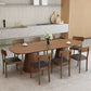 Oval Solid Wood Dining Table Contemporary Dining Table with Double Pedestal Base Clearhalo 'Dining Tables & Seating' 'Dining Tables' 'dining_table' 'furn' 'furn_dining_table' 'Furniture' 'Kitchen & Dining Furniture' 1200x1200_d9cd227a-772c-4ce1-ab1c-be833ab464e9