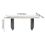 Modern Style Sintered Stone Dining Table with Rectangle Shape Standard Height Table for Home Use Clearhalo 'Dining Room Sets' 'Dining Tables & Seating' 'dining_room_set' 'furn' 'furn_dining_room_set' 'Furniture' 'furniture_dining_room_set' 'Kitchen & Dining Furniture' 'kitchen&dining_furn' 'kitchen' 1200x1200_d9cee5dc-ac92-466a-b8fa-849fcde2720b