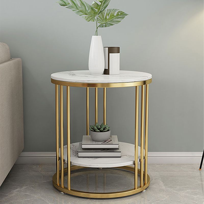 Table d'appoint de canapé à cadre de table rond minimaliste pour le salon