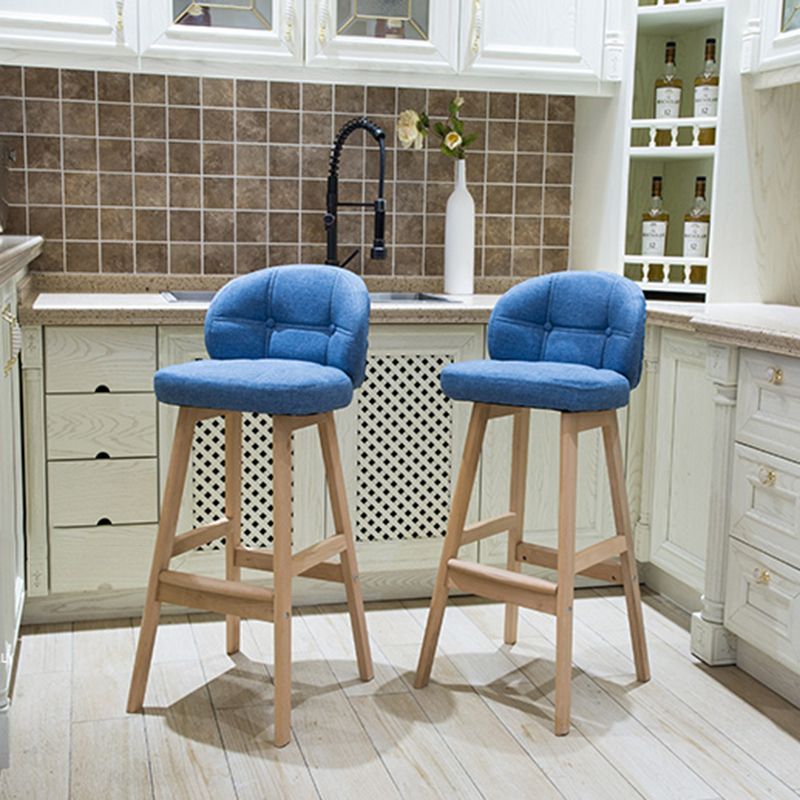 Scandinavian Style Wooden Legs Bar Stool Kitchen Bar Counter Stool 1Pcs Clearhalo 'Bar Furniture' 'Bar Stools' 'bar_stools' 'furn' 'furn_bar_stools' 'furniture_bar_stools' 'Kitchen & Dining Furniture' 'kitchen&dining_furn' 'kitchen' 'kitchen_furn' Furniture' 1200x1200_d9d078e2-28dd-4539-8a4c-20c0db9f271c