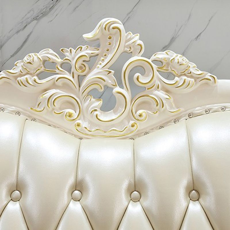 Armero rústico con punta de uñas con brazo acampanado de cuero genuino seccional