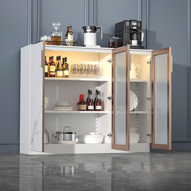 Glam Style Sideboard Table with Locking Drawers Storage Sideboard for Dining Room Clearhalo 'buffet_sideboard' 'Buffets & Sideboards' 'Furniture' 'furniture_buffet_sideboard' 'Kitchen & Dining Furniture' 1200x1200_d9d240c3-57ce-497d-8bfd-5ab896967f53