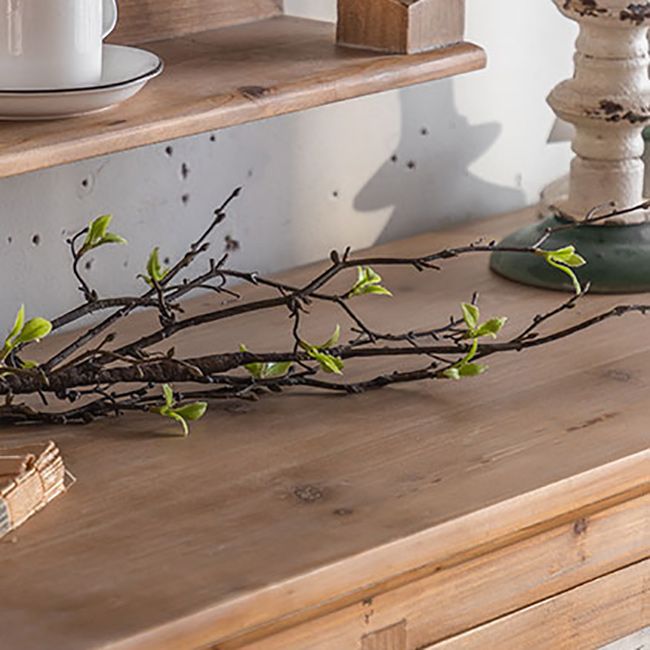 Gabinete de acento de madera angustiado cofre de madera maciza industrial con cajones