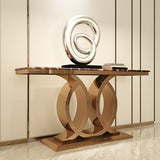 Tavolo console in marmo glam rettangolo 16 "w tavolo accento per sala
