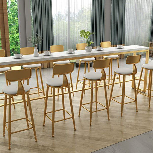 Tabouret de bar à coussin blanc
