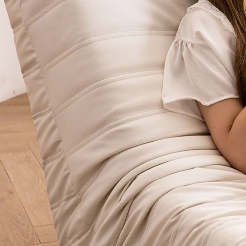 Sewn Pillow Back Accent Chair 27.5" H Armless Chair for Living Room