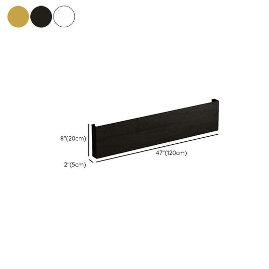 Closed Back Floating Bookshelf Contemporary Metal Bookcase with Shelves