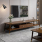 Supporto TV scandinavo da 16" con ripiani aperti, console multimediale TV con cassetti