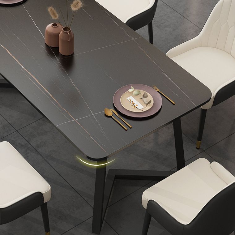 Mesa de comedor rectangular de piedra moderna 1/2/5/7 piezas de comedor juego para cocina